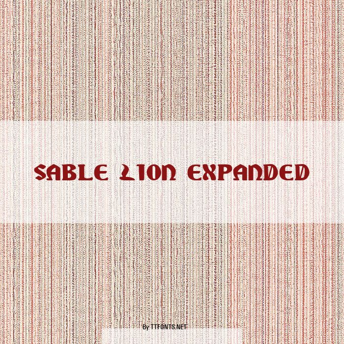 Sable Lion Expanded example